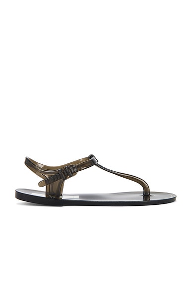 Christopher Esber Billi T-Bar Flat Sandal in Black