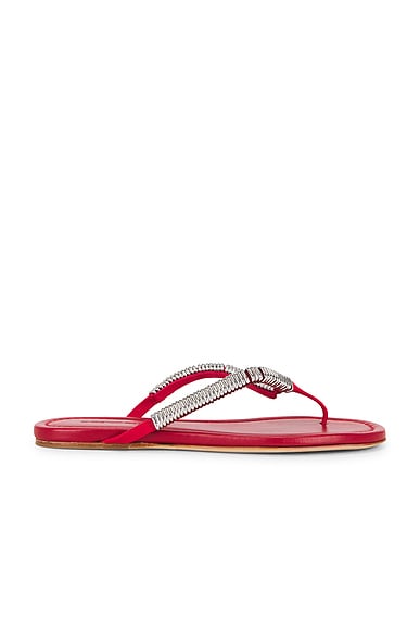 Frida Pierced Suede Flip Flop