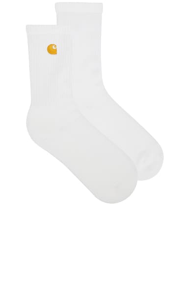 Shop Carhartt Chase Socks In White & Gold