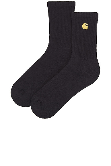Shop Carhartt Chase Socks In Black & Gold