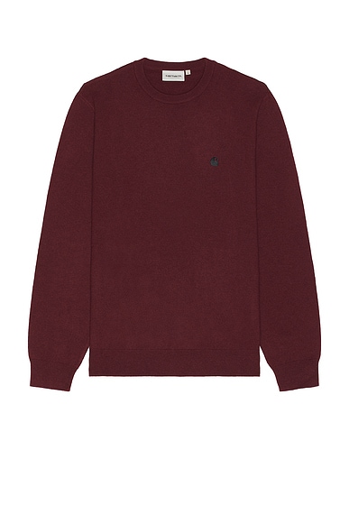 Carhartt WIP American Script Sweater in Malbec