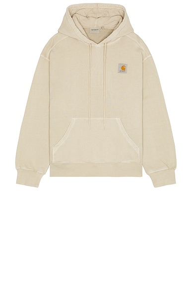 Carhartt WIP Hooded Nelson Sweater in Garment Dyed Fleur De Sel