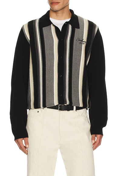 Carhartt WIP Bainter Cardigan in Bainter Stripe & Graphite