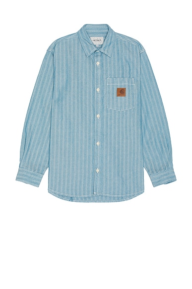 Carhartt WIP Menard Shirt Jacket in Blue Rinsed