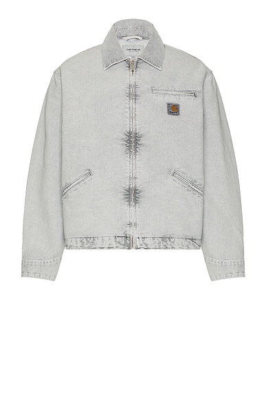 Carhartt WIP OG Detroit Jacket in Chalk Wash Black
