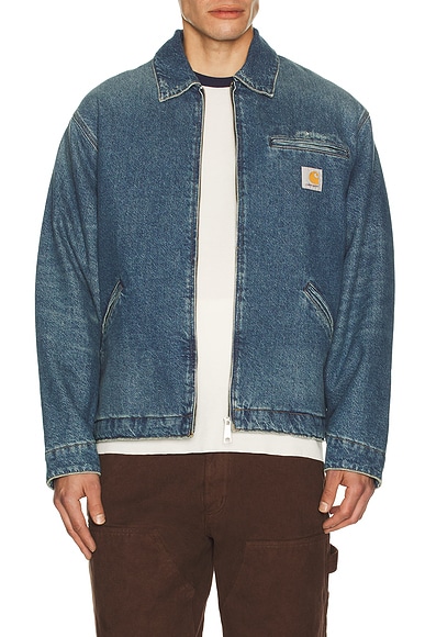 Carhartt WIP Og Detroit Jacket in Blue Grind Wash