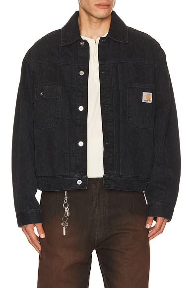 Carhartt WIP Belmar Jacket in Snake Camo & Black