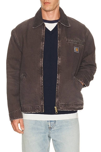 Carhartt WIP OG Detroit Jacket in Tobacco (Tobacco Destroy Wash)