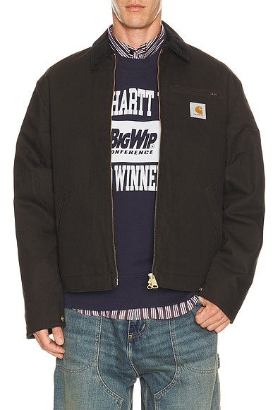 Carhartt WIP Detroit Jacket in Tobacco & Black (Rigid)