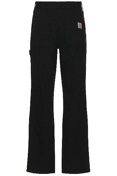 Shop Carhartt Double Knee Pant In Black Aged Canvas