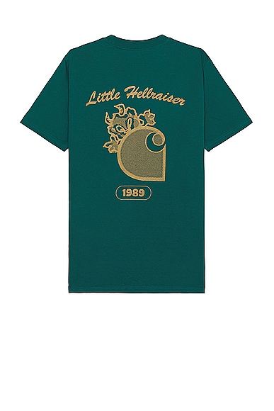 Carhartt WIP Short Sleeve Little Hellraiser T-shirt in Chervil & Brown