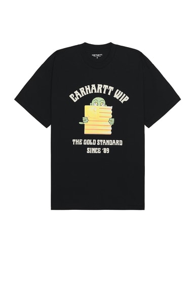 Shop Carhartt Short Sleeve Gold Standard T-shirt In Black