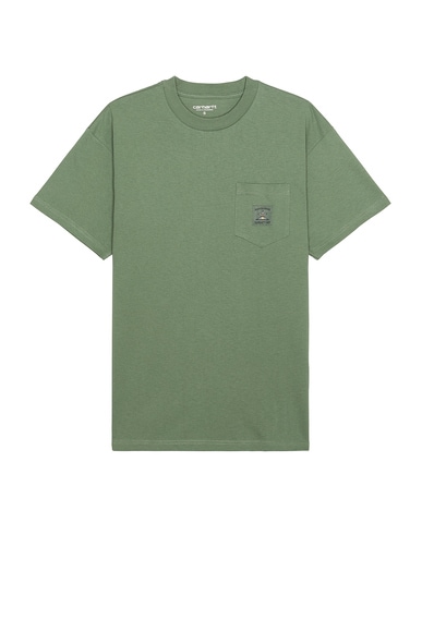 Shop Carhartt Short Sleeve Field Pocket T-shirt In Park