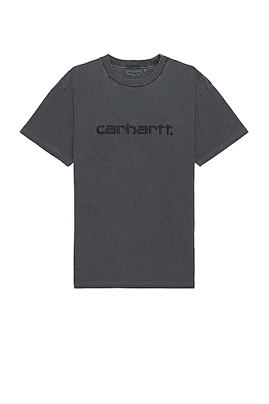 Carhartt WIP Short Sleeve Duster T-shirt in Black (garment Dyed)