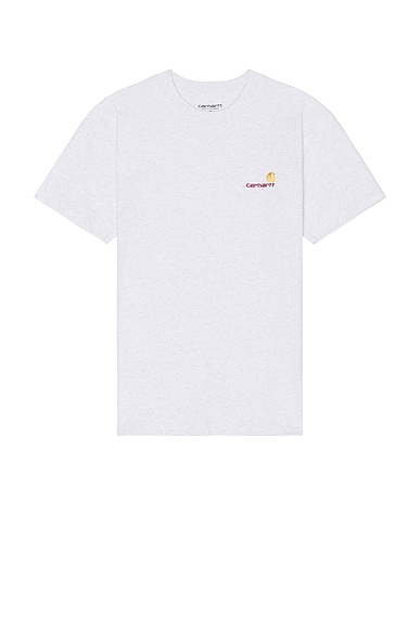 Carhartt WIP S/S American Script T-Shirt in Ash Heather