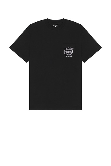 Carhartt WIP S/S Fragments Pocket T-Shirt in Black & White