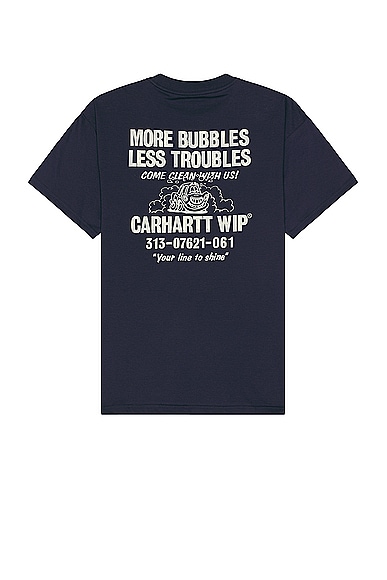 Carhartt WIP Short Sleeve Less Troubles T-shirt in Blue Wax