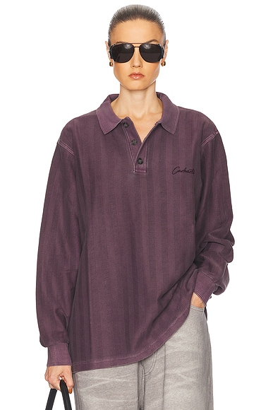 Carhartt WIP Morrison Rugby Shirt in Pigment Garment Dyed