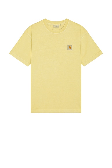 Carhartt WIP Nelson T-Shirt in Garment Dyed Air Yellow