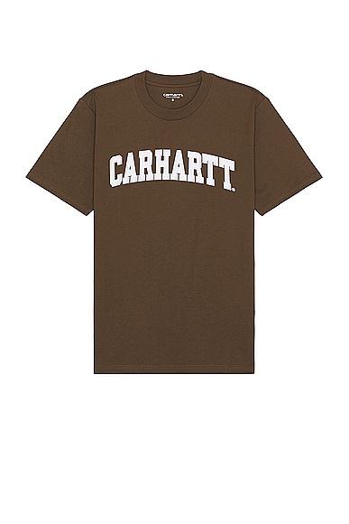 Shop Carhartt Short Sleeve University T-shirt In Lumber White