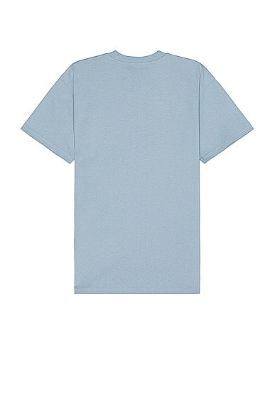 Shop Carhartt Short Sleeve American Script T-shirt In Frosted Blue