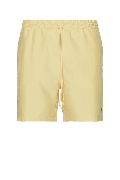 Carhartt WIP Chase Swim Trunks in Air Yellow & Gold