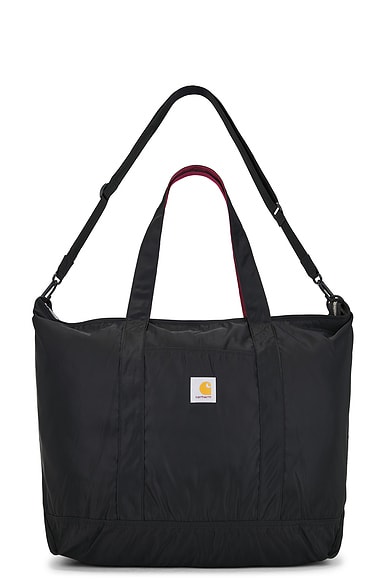 Carhartt WIP Alumni Tote Bag in Black & Scarlet