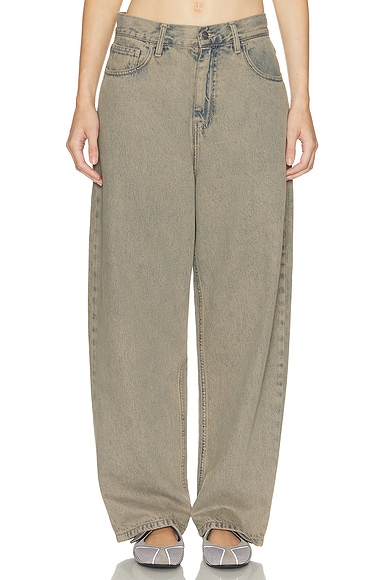 Carhartt WIP Brandon Pant in Blue & Leather