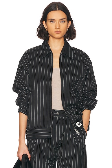 Carhartt WIP Seaton Jacket in Seaton Stripe & Black | FWRD
