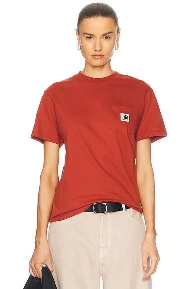 Balenciaga Long Sleeve Oversized T-Shirt in Cardi Red