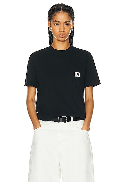 Shop Carhartt Short Sleeve Pocket T-shirt In Black