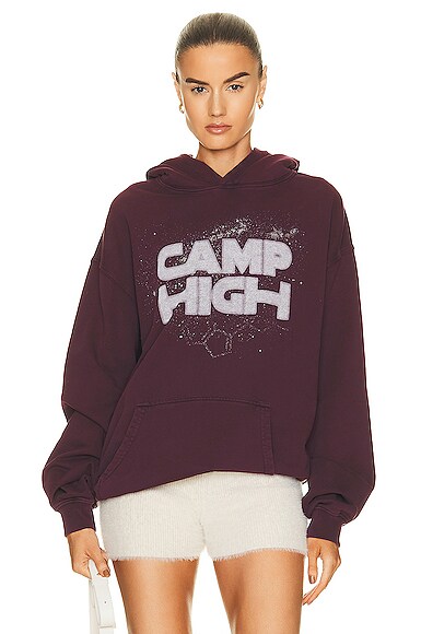 Camp High Star Camp Hoodie in Wine