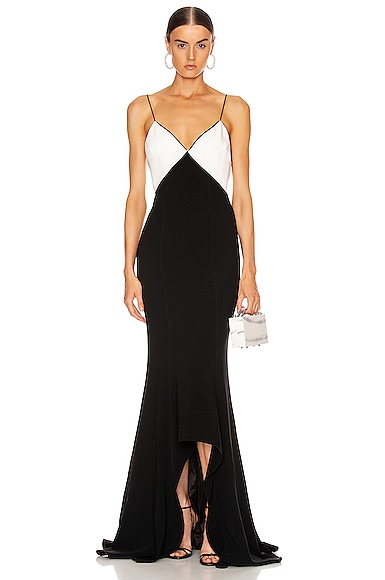 cinq a sept black and white dress Cinq  Sept Jo Bow Dress - Black/ivory