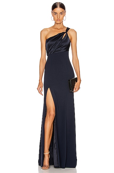 Cinq a Sept Faye Gown in Navy | FWRD