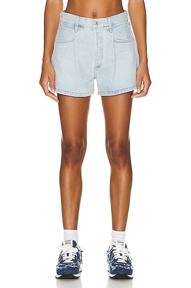 Shop Citizens Of Humanity Franca Pleated Baggy Short In Serenade