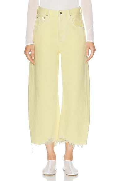 Citizens of Humanity Ayla Undone Hem Crop in Limoncello