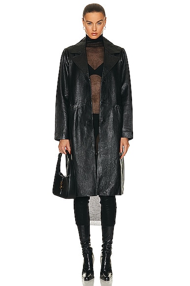 Bay Leather Coat