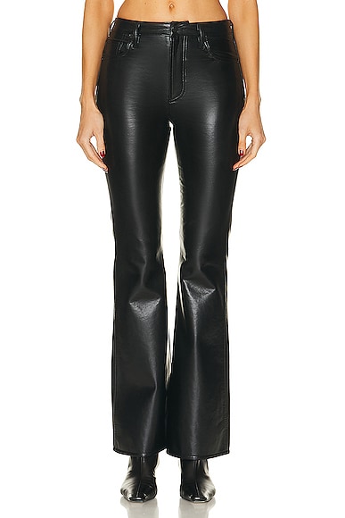 Shop Citizens Of Humanity Recycled Leather Lilah Pant In Black