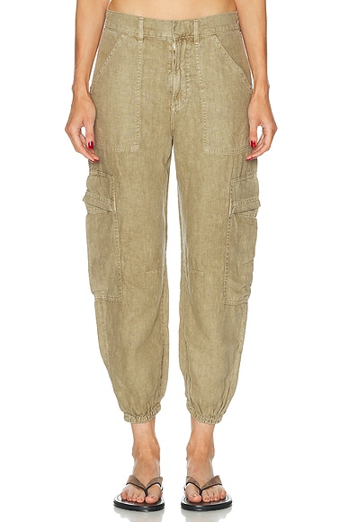 Citizens of Humanity Ciela Balloon Utility Linen Pants in Reservoir