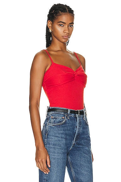 Shop Citizens Of Humanity Emi Twist Cami In Coral Balm