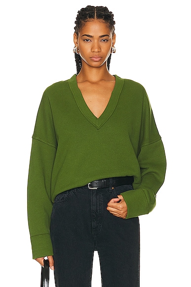 Shop Citizens Of Humanity Ronan V Neck Top In Fern