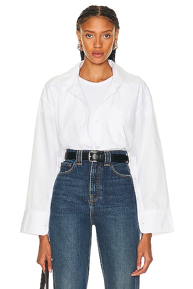 Shop Citizens Of Humanity Cocoon Shirt In Optic White