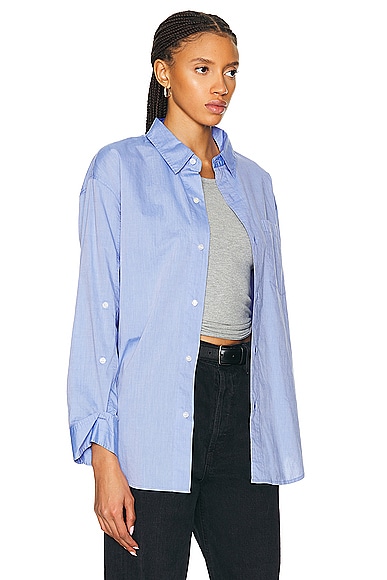 Shop Citizens Of Humanity Kayla Shirt In Blue End On End