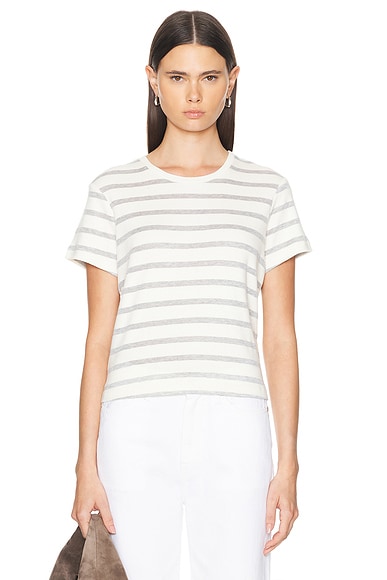Shop Citizens Of Humanity Kyle Tee In Campanula Stripe