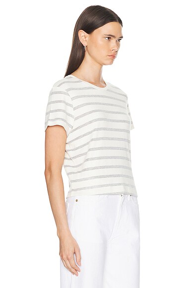 Shop Citizens Of Humanity Kyle Tee In Campanula Stripe