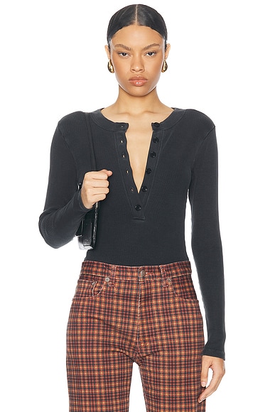 Citizens of Humanity Varra Henley in Charcoal Mineral