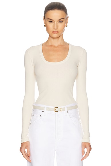Citizens of Humanity Mara U-neck Top in Dune