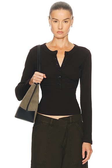 Citizens of Humanity Varra Henley in Chocolate