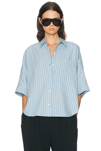 Citizens of Humanity Claire Origami Shirt in Capri Stripe
