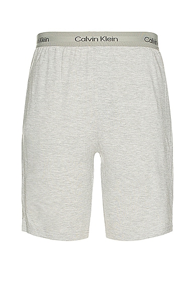 Shop Calvin Klein Underwear Sleep Short In Grey Heather